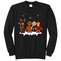 Block Brick Building Figure Christmas Master Builder Kids Sweatshirt