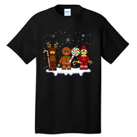 Block Brick Building Figure Christmas Master Builder Kids Tall T-Shirt