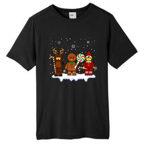 Block Brick Building Figure Christmas Master Builder Kids Tall Fusion ChromaSoft Performance T-Shirt