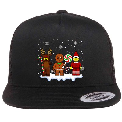 Block Brick Building Figure Christmas Master Builder Kids Flatbill Hat