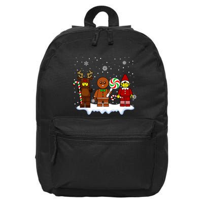 Block Brick Building Figure Christmas Master Builder Kids 16 in Basic Backpack