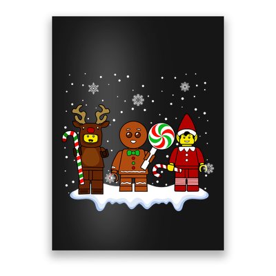 Block Brick Building Figure Christmas Master Builder Kids Poster