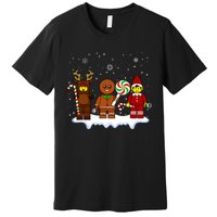 Block Brick Building Figure Christmas Master Builder Kids Premium T-Shirt