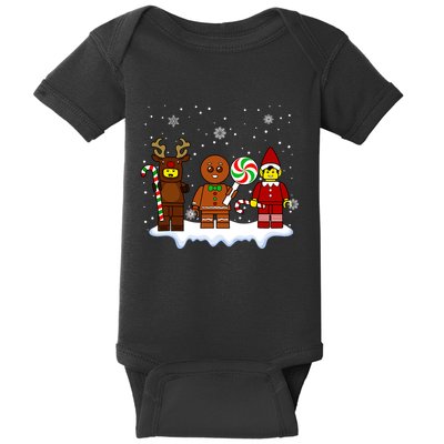 Block Brick Building Figure Christmas Master Builder Kids Baby Bodysuit