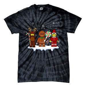 Block Brick Building Figure Christmas Master Builder Kids Tie-Dye T-Shirt