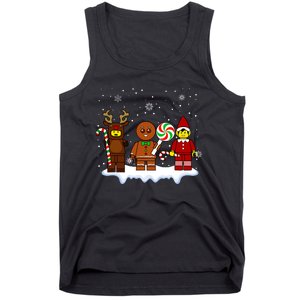 Block Brick Building Figure Christmas Master Builder Kids Tank Top