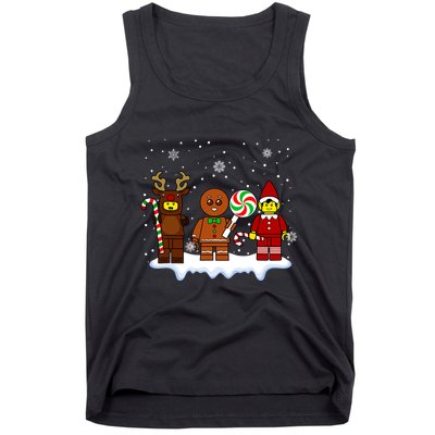 Block Brick Building Figure Christmas Master Builder Kids Tank Top