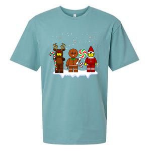 Block Brick Building Figure Christmas Master Builder Kids Sueded Cloud Jersey T-Shirt