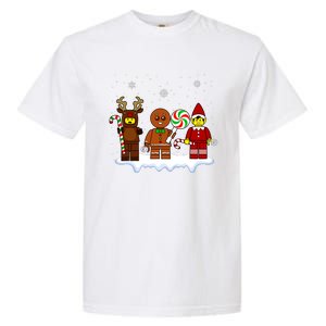 Block Brick Building Figure Christmas Master Builder Kids Garment-Dyed Heavyweight T-Shirt