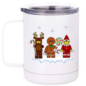 Block Brick Building Figure Christmas Master Builder Kids 12 oz Stainless Steel Tumbler Cup