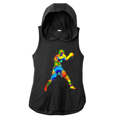 Boxing Boxer Boys Ladies PosiCharge Tri-Blend Wicking Draft Hoodie Tank