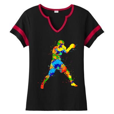 Boxing Boxer Boys Ladies Halftime Notch Neck Tee