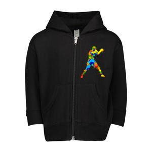 Boxing Boxer Boys Toddler Zip Fleece Hoodie