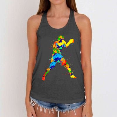 Boxing Boxer Boys Women's Knotted Racerback Tank