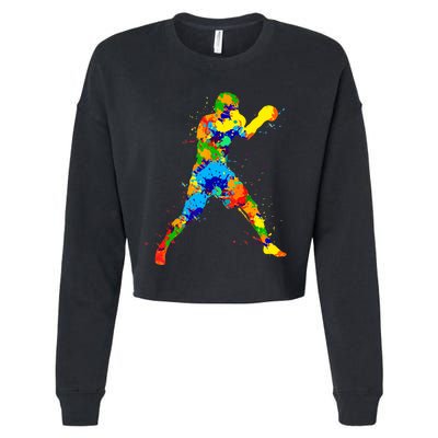 Boxing Boxer Boys Cropped Pullover Crew