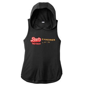 Barbenheimer Bar Bie Movie Oppenheimer Ladies PosiCharge Tri-Blend Wicking Draft Hoodie Tank