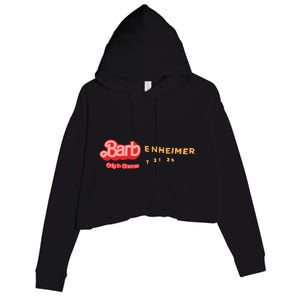 Barbenheimer Bar Bie Movie Oppenheimer Crop Fleece Hoodie