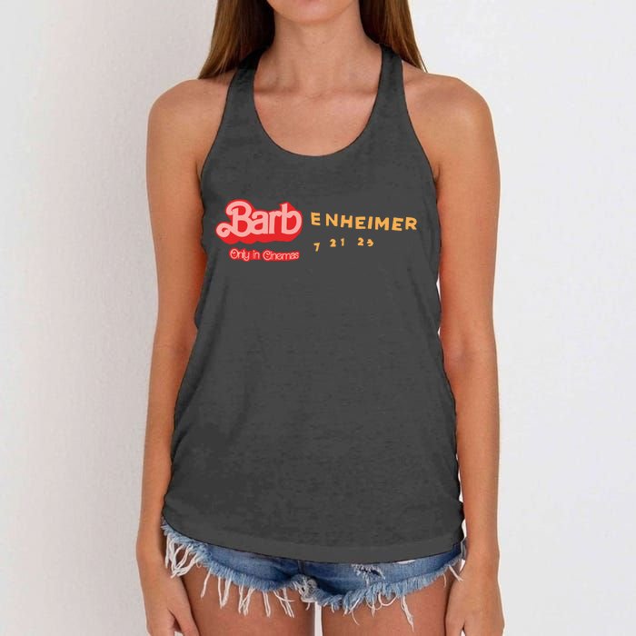 Barbenheimer Bar Bie Movie Oppenheimer Women's Knotted Racerback Tank