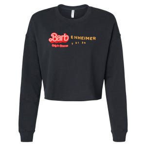 Barbenheimer Bar Bie Movie Oppenheimer Cropped Pullover Crew