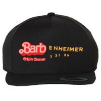 Barbenheimer Bar Bie Movie Oppenheimer Wool Snapback Cap