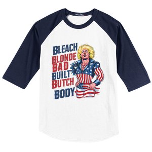 Bleach Blonde Bad Built Butch Body Baseball Sleeve Shirt