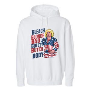 Bleach Blonde Bad Built Butch Body Garment-Dyed Fleece Hoodie