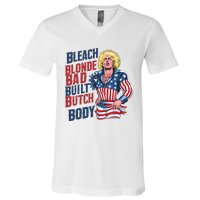 Bleach Blonde Bad Built Butch Body V-Neck T-Shirt