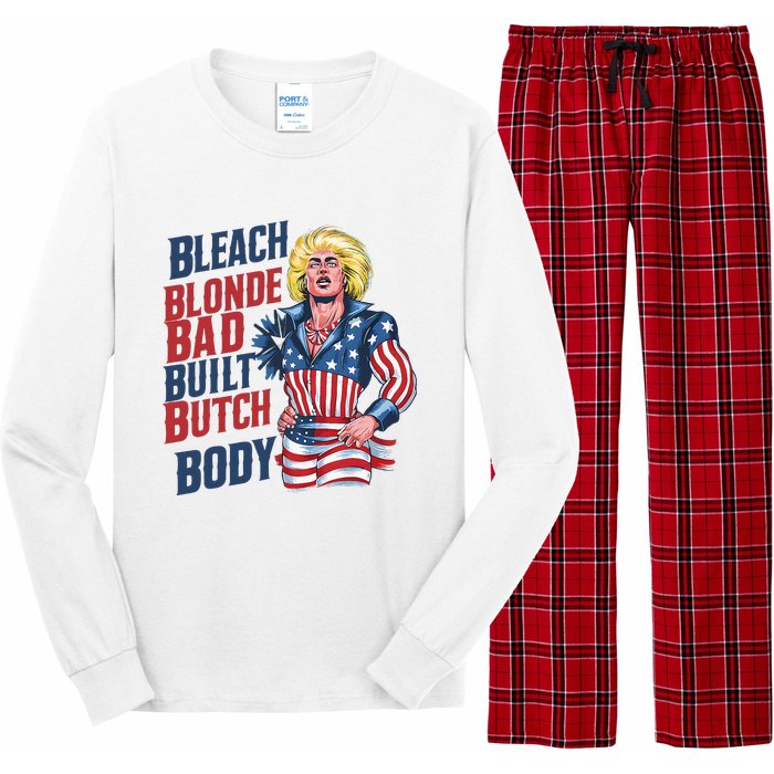 Bleach Blonde Bad Built Butch Body Long Sleeve Pajama Set