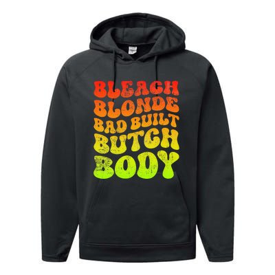 Bleach Blonde Bad Built Butch Body Performance Fleece Hoodie