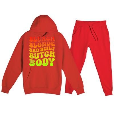 Bleach Blonde Bad Built Butch Body Premium Hooded Sweatsuit Set