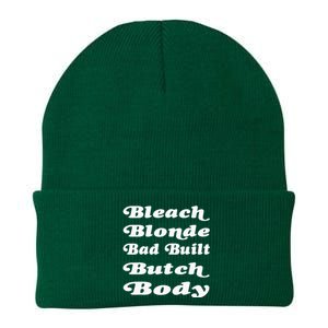 Bleach Blonde Bad Built Butch Body Knit Cap Winter Beanie