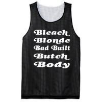 Bleach Blonde Bad Built Butch Body Mesh Reversible Basketball Jersey Tank