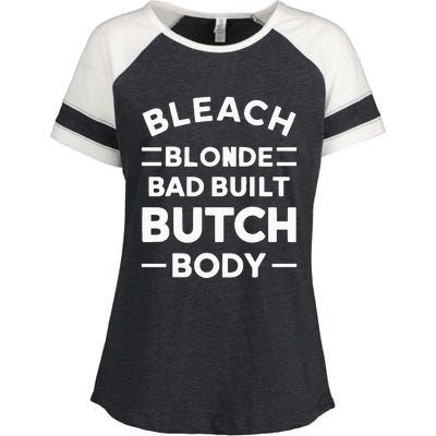 Bleach Blonde Bad Built Butch Body Enza Ladies Jersey Colorblock Tee