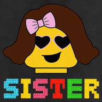 Building Bricks Blocks Sister Master Builder Family Matching Garment-Dyed Heavyweight T-Shirt