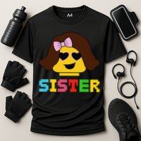 Building Bricks Blocks Sister Master Builder Family Matching Performance Shirt