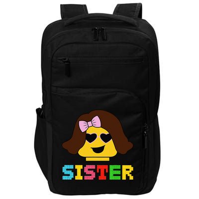 Building Bricks Blocks Sister Master Builder Family Matching Impact Tech Backpack