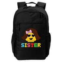 Building Bricks Blocks Sister Master Builder Family Matching Backpack