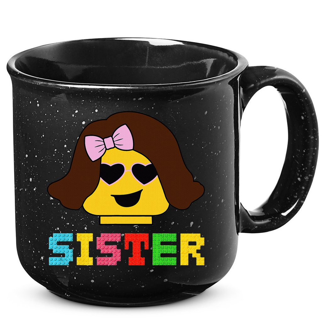 Building Bricks Blocks Sister Master Builder Family Matching 15oz Campfire Ceramic Mug