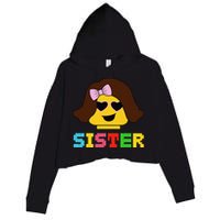 Building Bricks Blocks Sister Master Builder Family Matching Crop Fleece Hoodie
