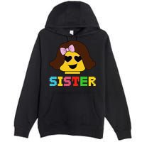 Building Bricks Blocks Sister Master Builder Family Matching Premium Pullover Hoodie