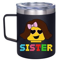 Building Bricks Blocks Sister Master Builder Family Matching 12oz Stainless Steel Coffee Mug
