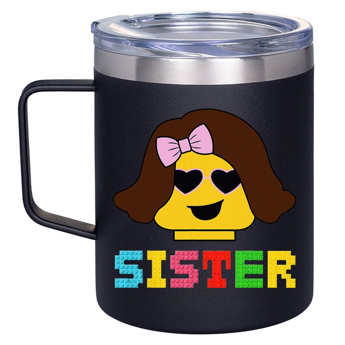 Building Bricks Blocks Sister Master Builder Family Matching 12oz Stainless Steel Coffee Mug