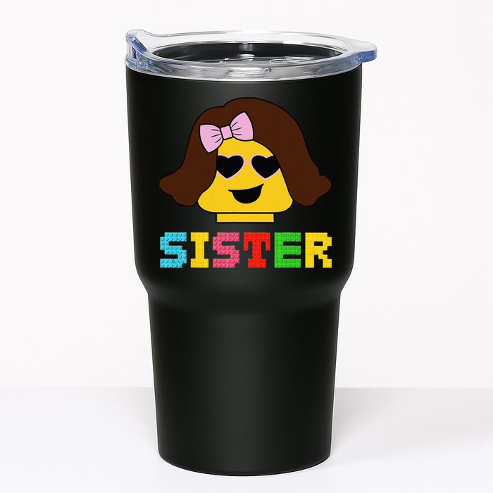 Building Bricks Blocks Sister Master Builder Family Matching Tumbler