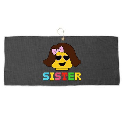 Building Bricks Blocks Sister Master Builder Family Matching Large Microfiber Waffle Golf Towel