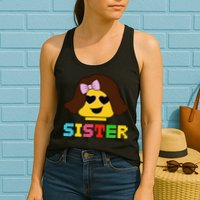Building Bricks Blocks Sister Master Builder Family Matching Womens Tank Top