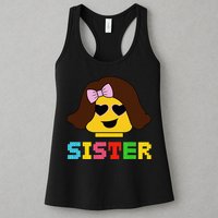 Building Bricks Blocks Sister Master Builder Family Matching Womens Tank Top