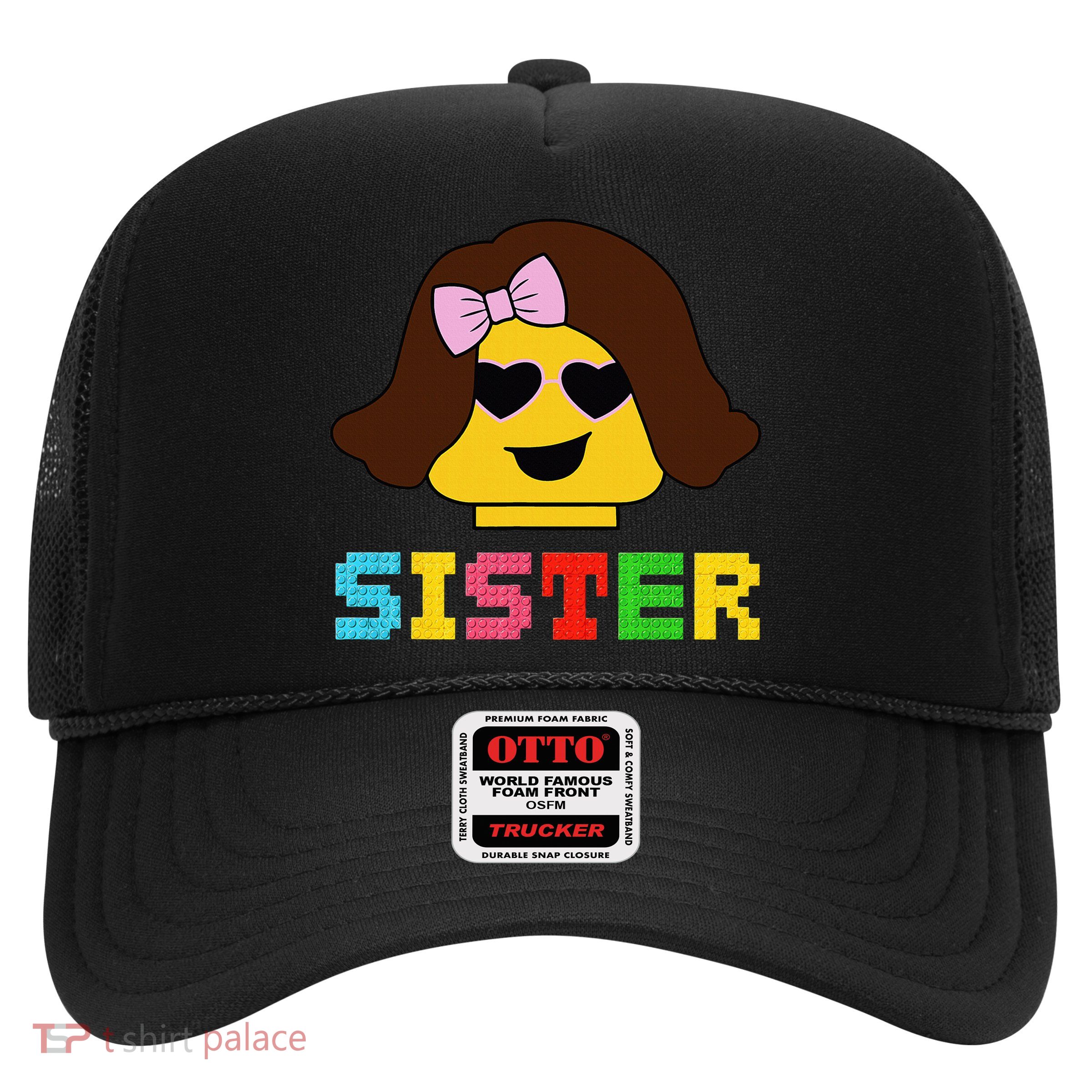 Building Bricks Blocks Sister Master Builder Family Matching Trucker Hat
