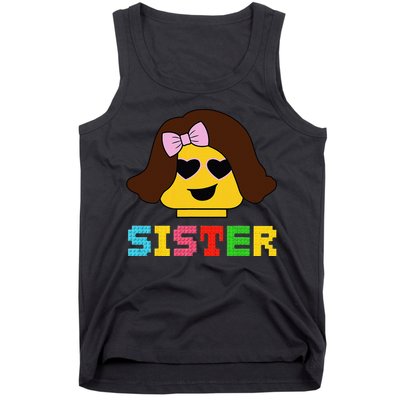 Building Bricks Blocks Sister Master Builder Family Matching Tank Top