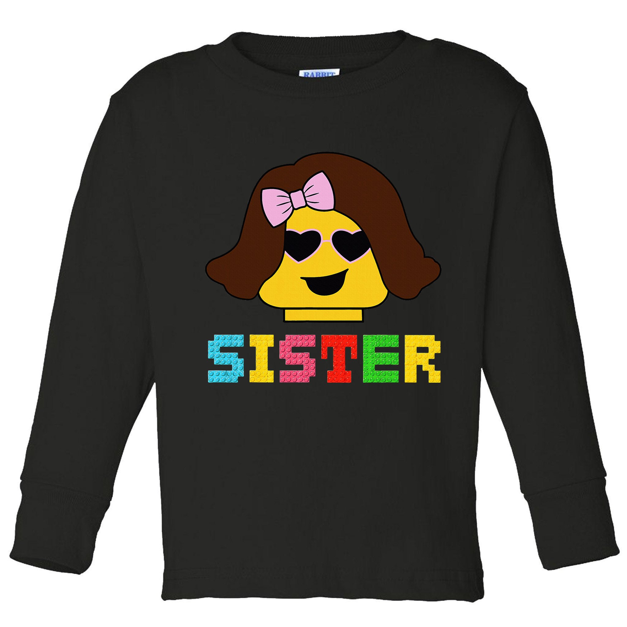 Building Bricks Blocks Sister Master Builder Family Matching Toddler Long Sleeve Shirt