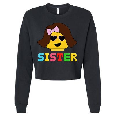 Building Bricks Blocks Sister Master Builder Family Matching Cropped Pullover Crew
